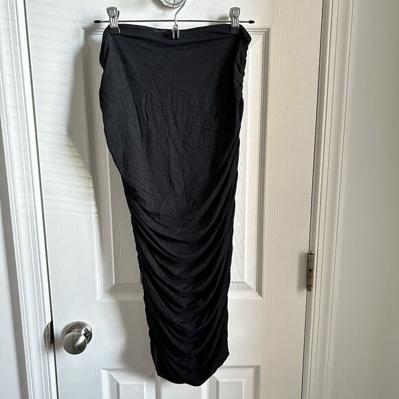 Hatch Skirt Milo Black Stretch Comfort Maternity Jersey Soft Bodycon Midi Size 2 - Picture 2 of 9